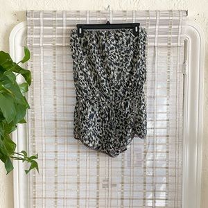 RARE ZIMMERMANN Animal Print Strapless Romper